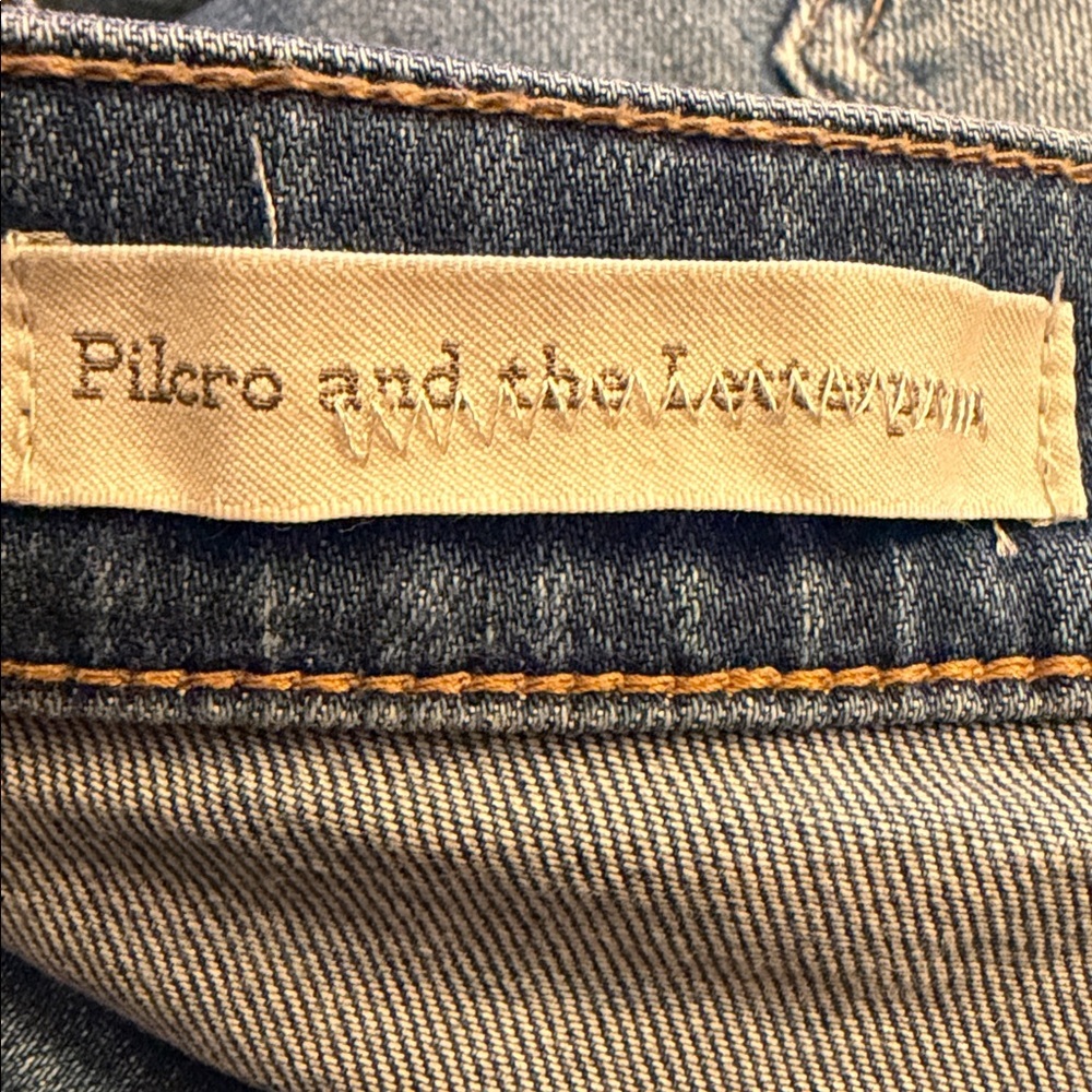 Anthropologie Pilcro &The Letterpress Parallel Mid Rise Straight Jeans Size 31 - Picture 7 of 9